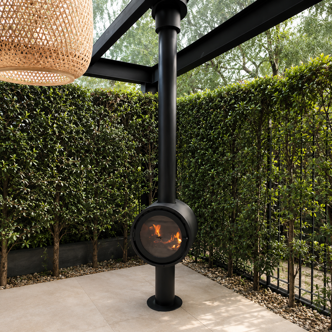 Chimenea Fire con Base en Lumbisí